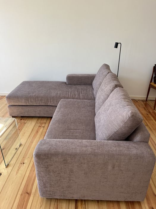 Sofa canto POR ESTREAR com almofadas e capas almofadas extra