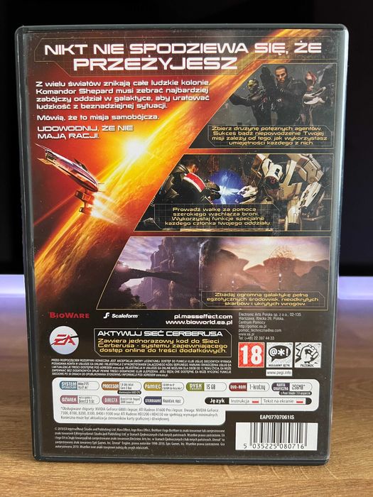 Mass Effect 2 gra (PC PL 2010) DVD premierowe kompletne wydanie