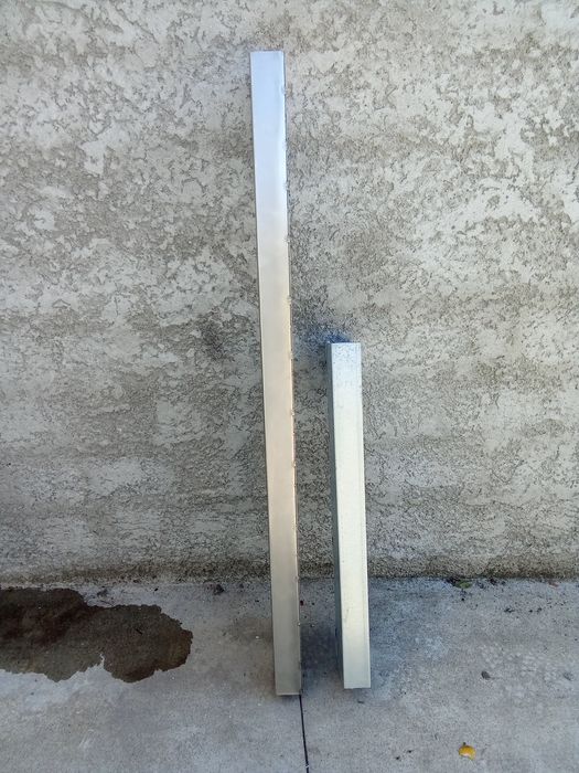 1 tubo de inox retangular de 70+170  com 1200cm altura