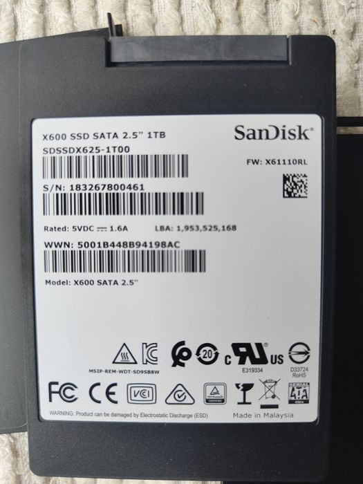SanDisk x600 100%  G-Technology Atomos Master Caddy 4K 1TB SSD sata 2.5 как новый для пк и ноутбуков читайте описание там написано более подробно.