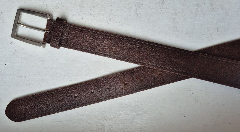 PASEK roz. 95 skóra naturalna klamra made in italy super stan