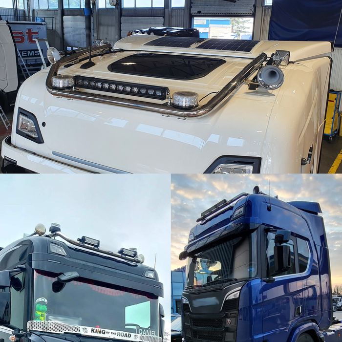 Orurowanie dachowe / Rama dla Scania R S Nowa Generacja (czarne 84)