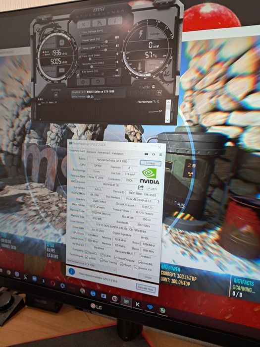 Видеокарта КАК НОВАЯ ASUS STRIX GTX 1080  8GB пломба др.