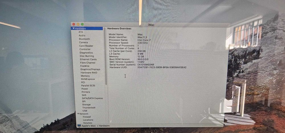 Apple iMAC 27" polegadas, Intel Core i7 a 2,93Ghz