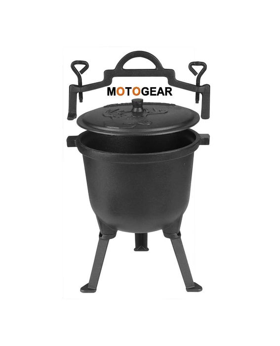 NOWY!!! Kociołek Garnek Żeliwny Węgierski Myśliwski 8L MK403 czarny