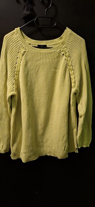Żółty limonkowy sweterek. M&Co. R. 44/XXL.