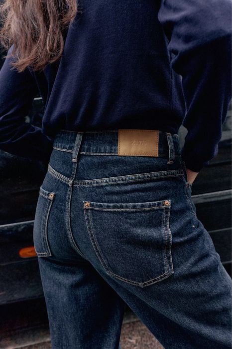 Джинсы Zara straight Full з високою посадкою