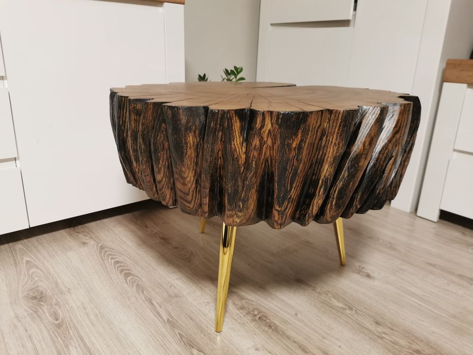 Stolik kawowy loft ława dębowy