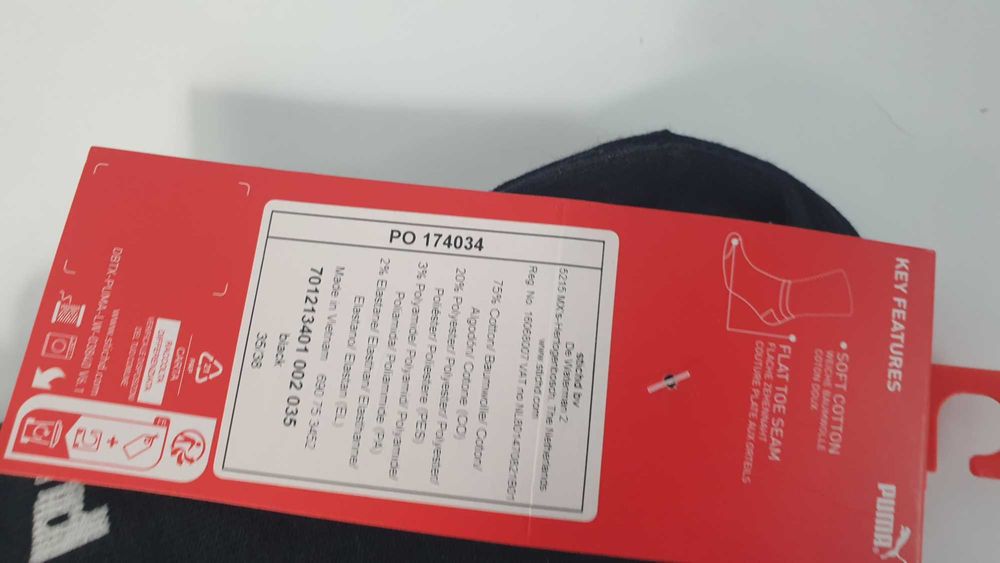 Puma Skarpetki PUMA SNEAKER STOPKI SKARPETY czarny rozmiar 35-38