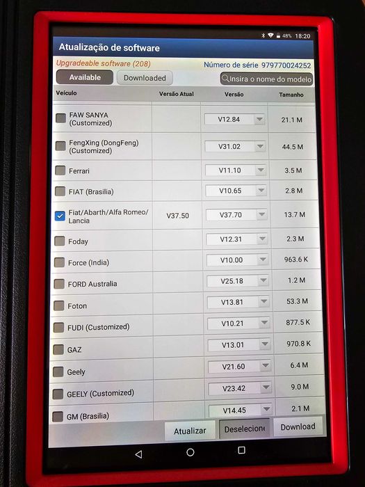 Máq. Diag. Auto Diagzone (Launch) Lig.Pesados.Elétric. Atualiz. Grátis