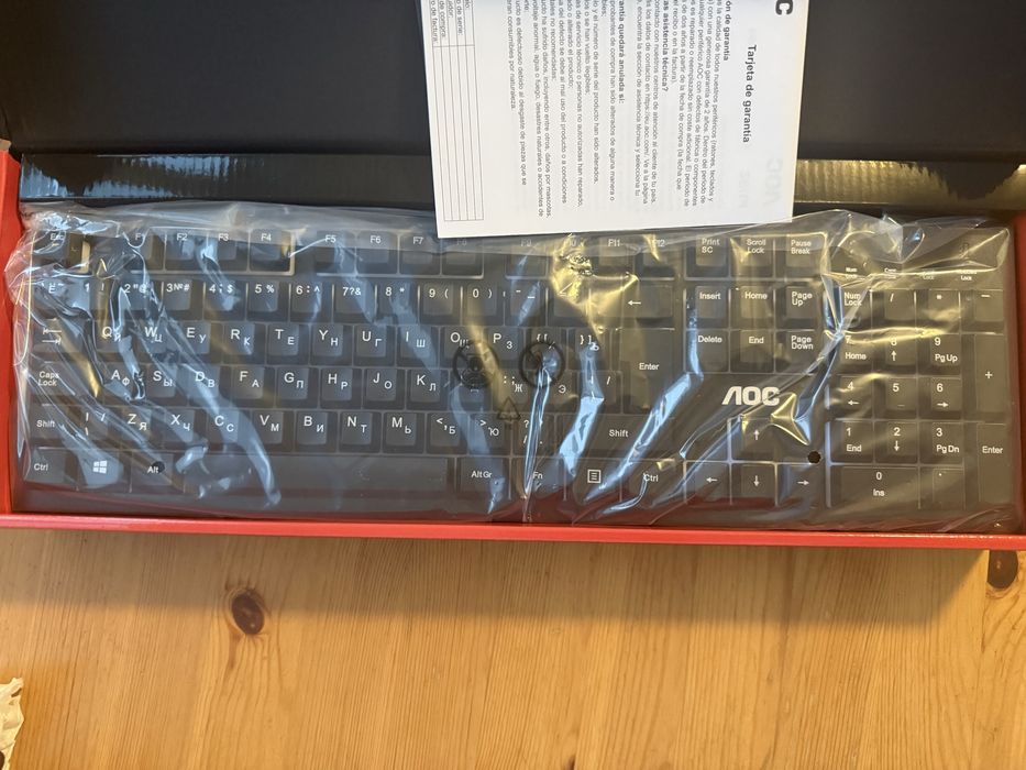 Klawiatura Rosyjska Cyrylica  AOC GK200 RGB