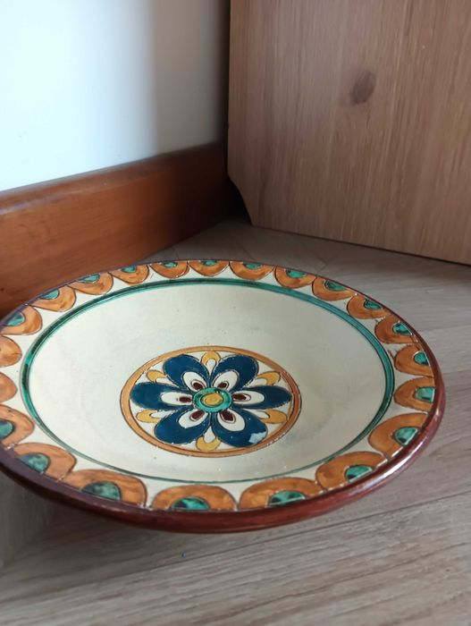 Talerz ceramiczny wiszący ludowy