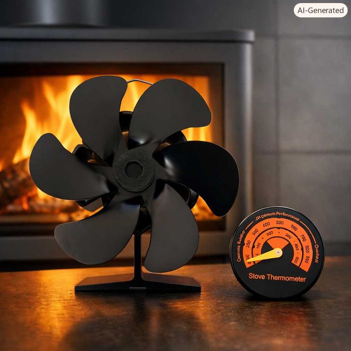 Heat Powered Stove Fan - Ventoinha para Salamandra Sem Eletricidade - Novo - Envio Gratuito