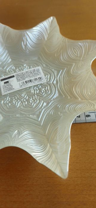 Taça Estrela Natal em Vidro Branca Nova