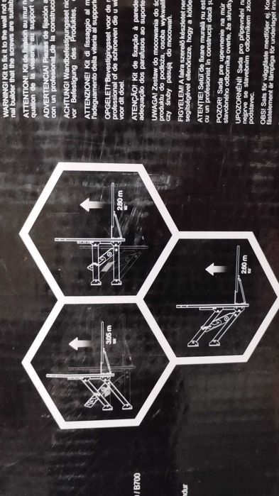 Suporte mural para tabela de basquetebol B200, B300, B400 ou B700