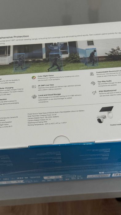 Câmara de Segurança Inteligente TP-Link TC90 KIT | Wi-Fi Exterior + Painel Solar