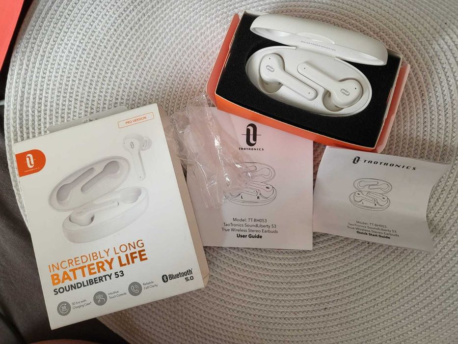 Słuchawki bezprzewodowe Taotronics SoundLiberty 53. Białe. dostawa GRATIS!