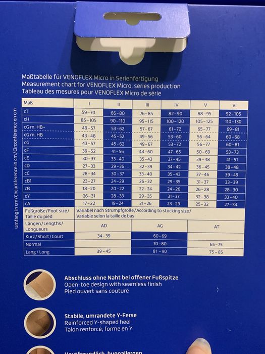 Uciskowe podkolanówki bez palców Venoflex