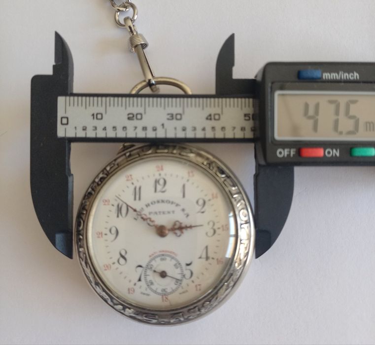 Raridade. Relógio de bolso Louis Roskoph sa Patent. Excelente + .