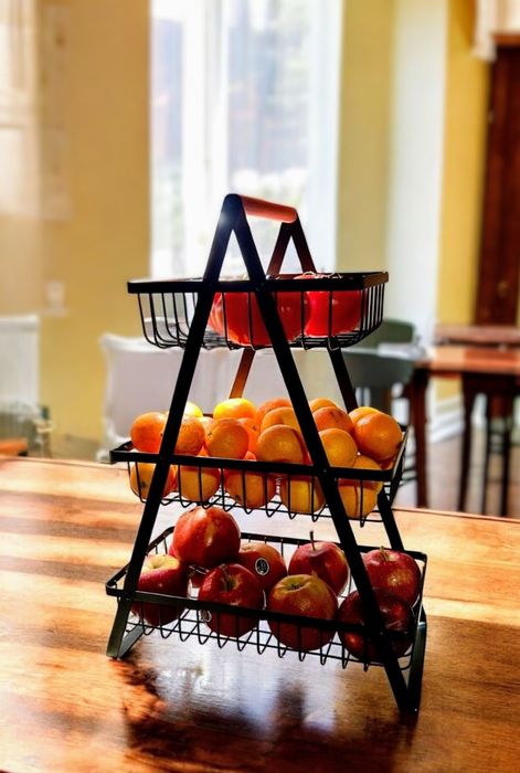 Czarny LOFT 3 poziomowy METALOWY Kosz na owoce pieczywo organizator
