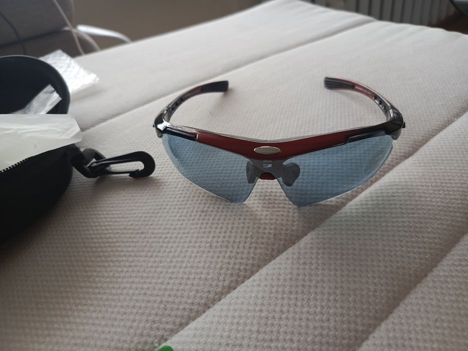 ROCKBROS-okulary rowerowe przeciwsłoneczne/3x szkła/etui/opaska/worek
