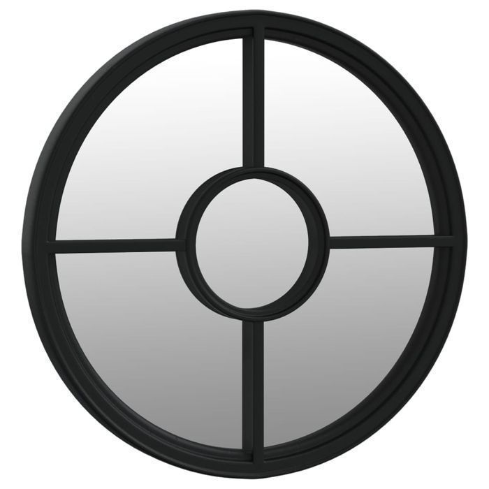 Vidaxl Lustro Ogrodowe, Czarne, 40X4 Cm, Okrągła Żelazna Rama