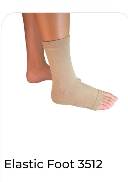 Meia Elástica aberta  contenção tornozelo