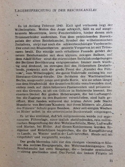 Os últimos dias da Chancelaria do Reich , 1947