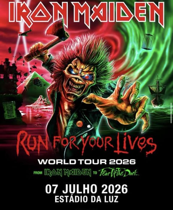 Bilhetes Relvado Iron Maiden
