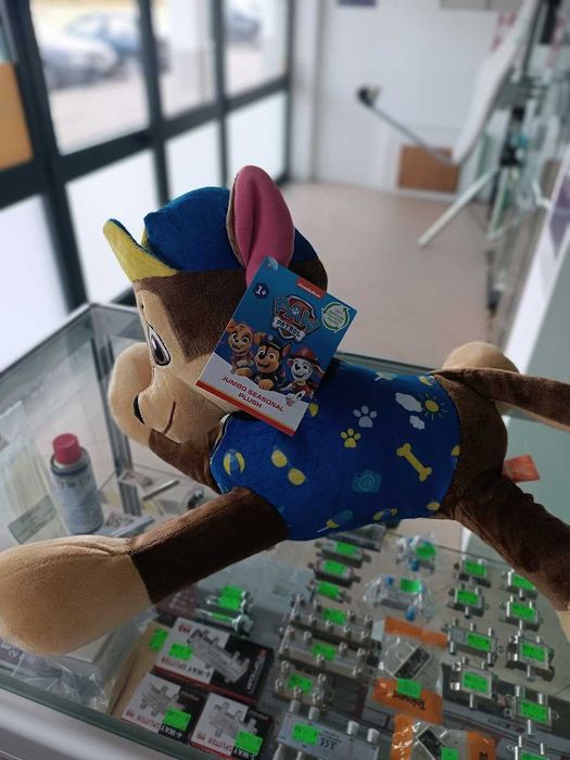 PROMO NATAL:Peluche Patrulha Pata Chase Jumbo 50cm deitado