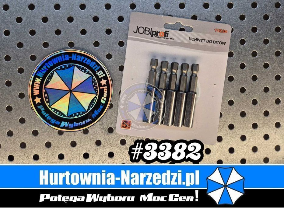 5 sztuk Magnetyczny uchwyt do bitów HEX 1/4" 60mm JOBIprofi
