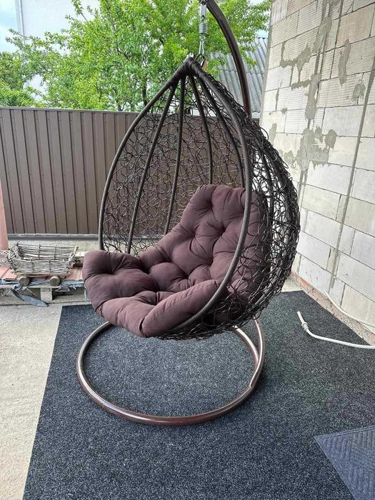 Подвесное кресло cо стойкой на 120 / на 150 кг. Крісло кокон