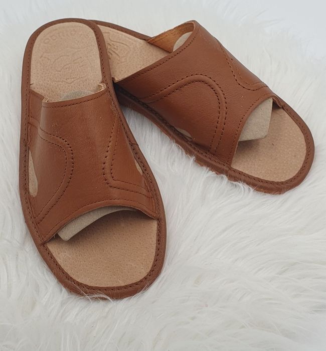 Kapcie laczki pantofle 41 skóra skórzane profilowane góralskie42,43,44