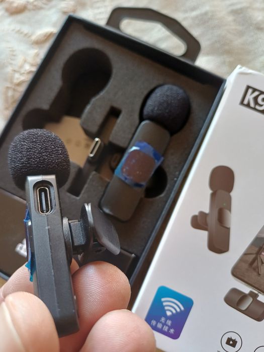 Microfones Mini Sem Fio Lavalier 2-1 USBC