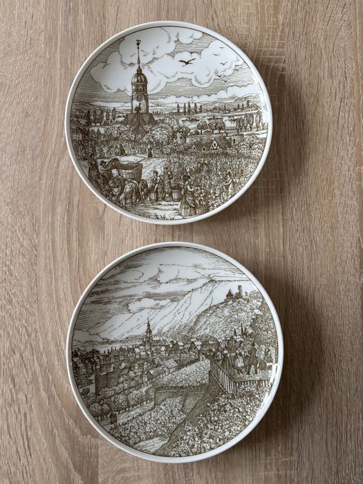 Kolekcjonerskie talerze ścienne z porcelany Hutschenreuther