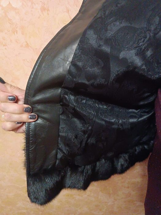 Жилетка норка кожа писец