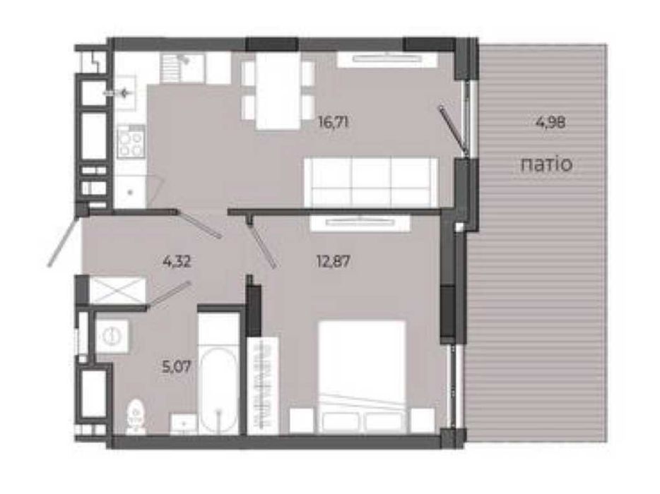 ІДЕАЛЬНА‼️ Продаж 1-кімнатної квартири в м. Пустомитах(9км від Львова)
