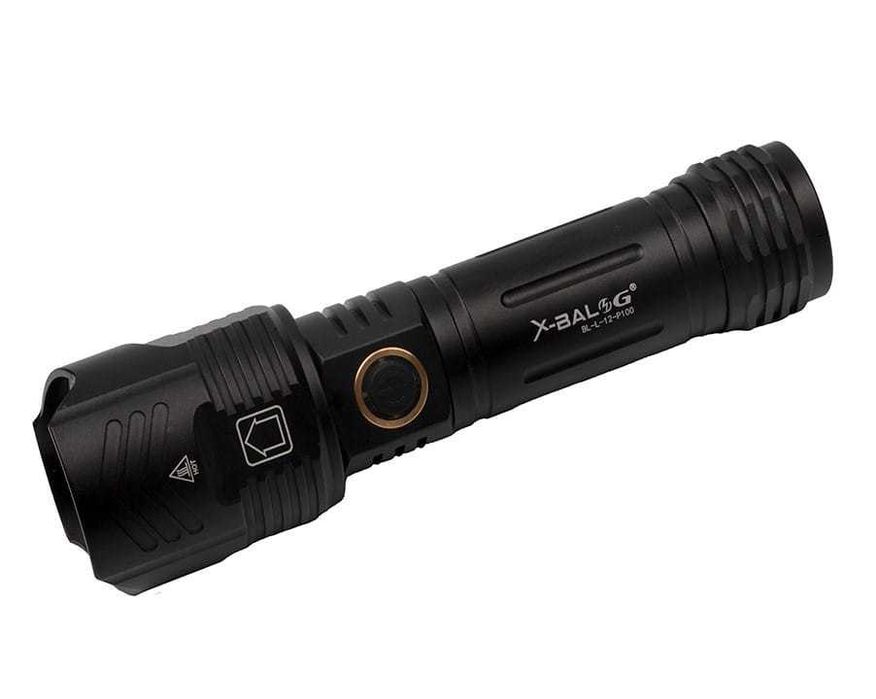 Latarka taktyczna X-BALOG USB 5680 lumenów 5 trybów MOCNA