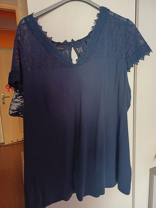 Bon Prix -bluzka dla puszystej z koronką r.50/52