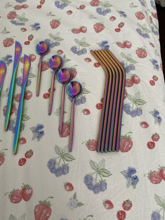 Iridescent Cutlery Set (Pink, Green, Yellow)443435147110666242