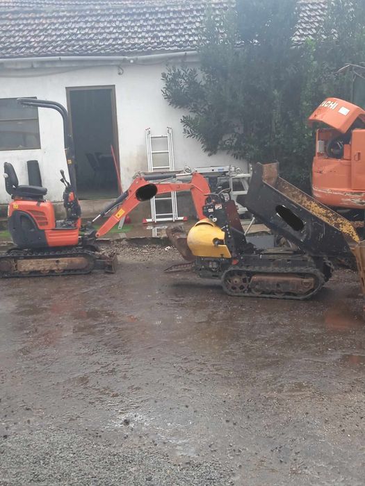 Aluguer de camião grua, carrinha basculante e mini giratória