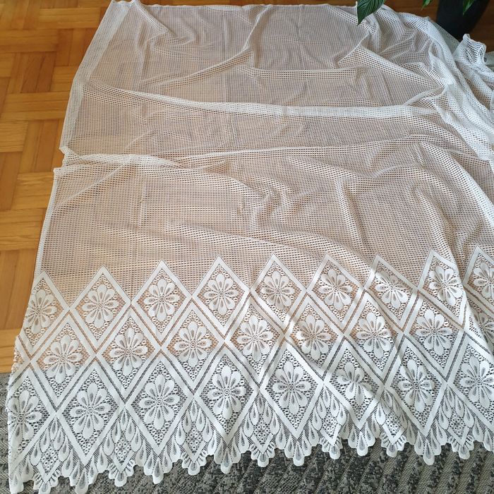 Firanka żakardowa 300x250 biała kratka