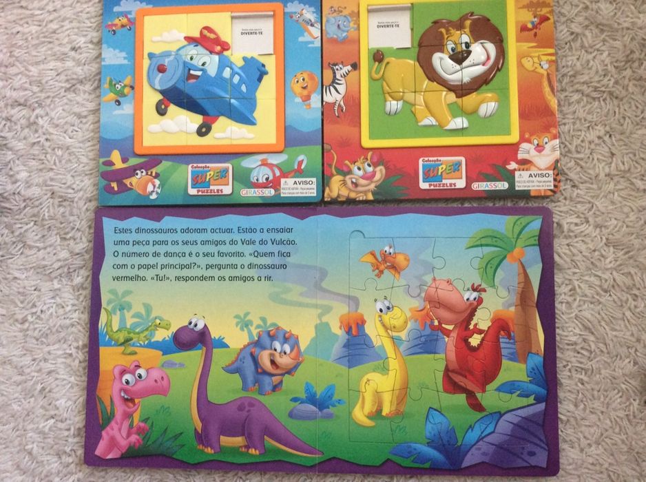 Livros com puzzles novos: animais