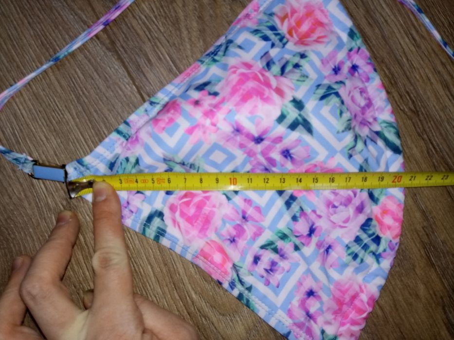 Góra od kostiumu bikini nowa XL/XXL różowe kwiaty #3