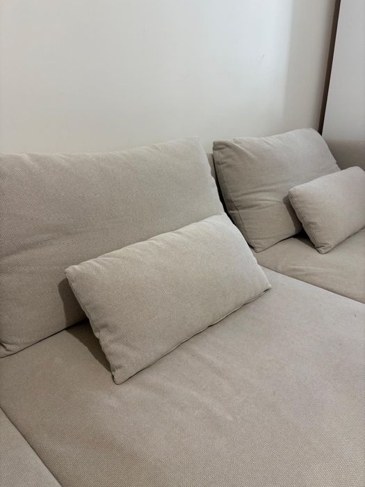 Sofa IKEA SÖDERHAMN 4-osobowa z szezlongiem STAN IDEALNY Jasny beż