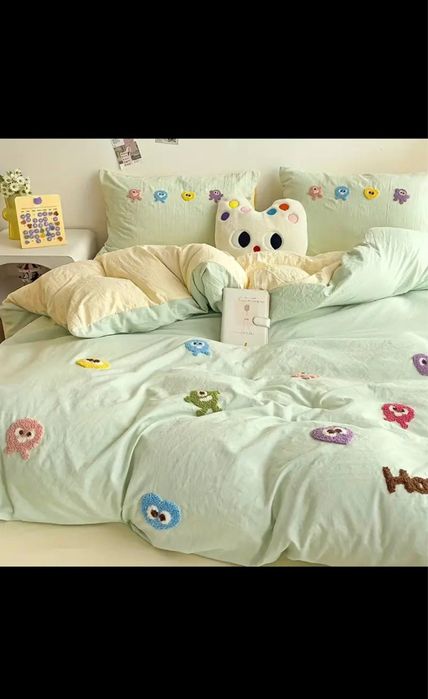 Комплект постільної білизни 100% котон | Односпальне ліжко
