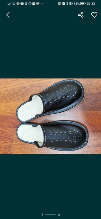 Pantofle Męskie Skórzane