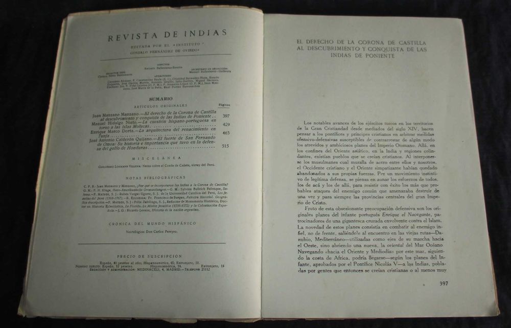 Livro Revista de Indias Nº 9 Año III 1942