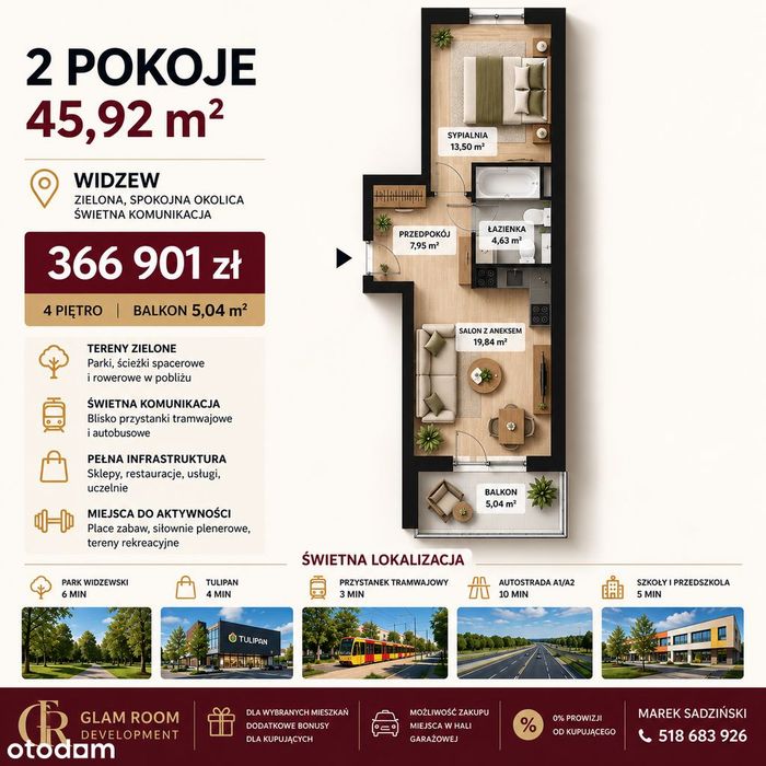 Mieszkanie – Łódź - Widok 2