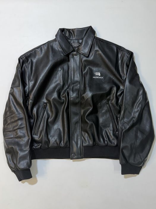 куртка Balenciaga Sporty B Shearling Black Jacket